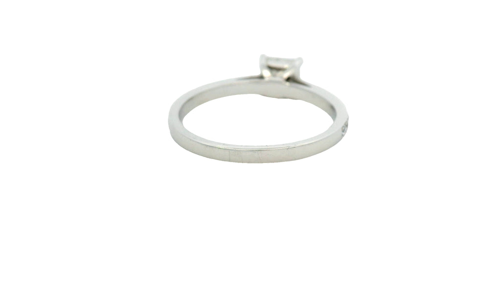 silver-Princess cut Lab stone diamond silver ring