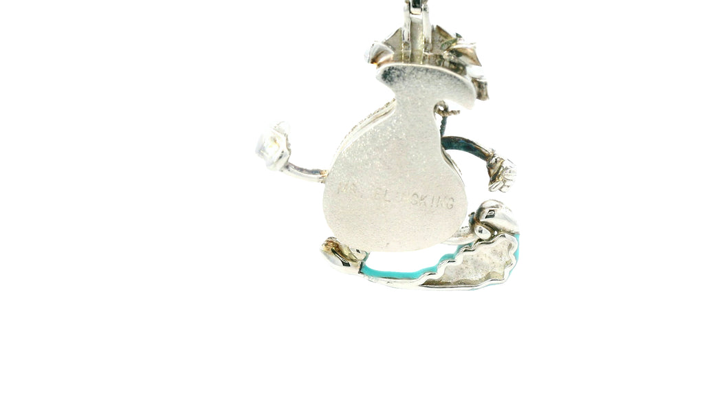 Silver Labstone “ Sack runner “ pendant