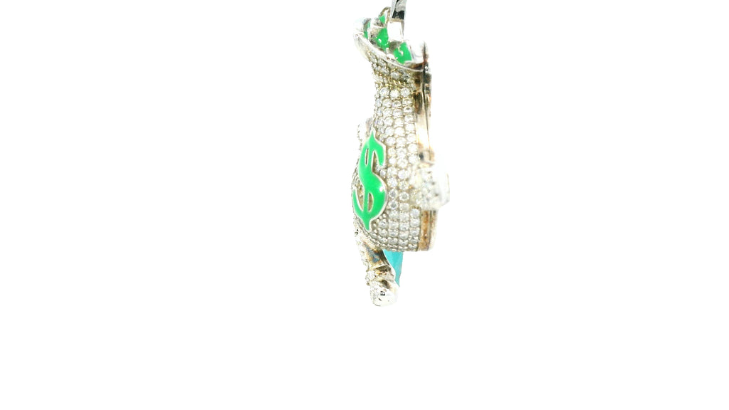 Silver Labstone “ Sack runner “ pendant