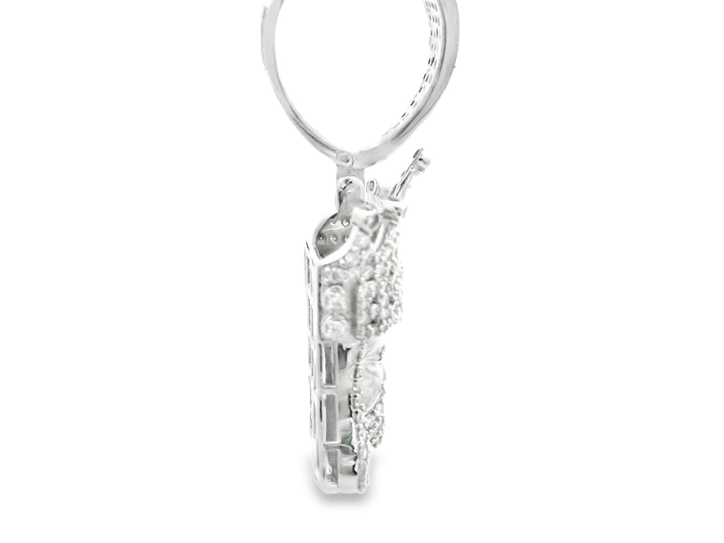 Silver labstone king with crown