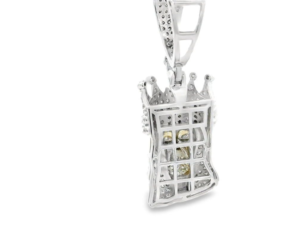 Silver labstone king with crown