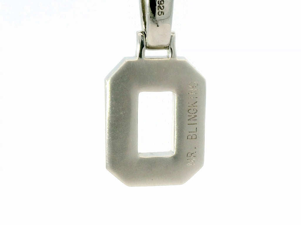 Silver lab stone letter “ O “