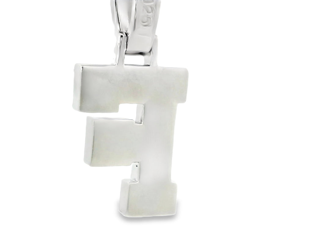 Silver labstone Letter “ F “ pendant