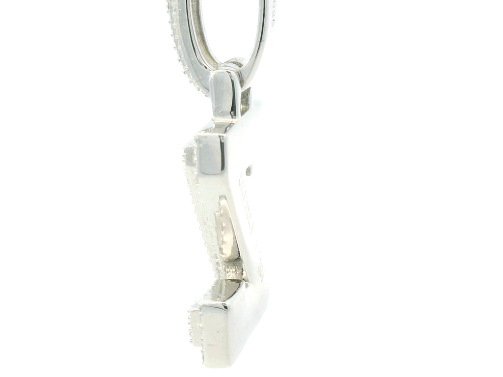 Silver labstone letter “Z” pendant
