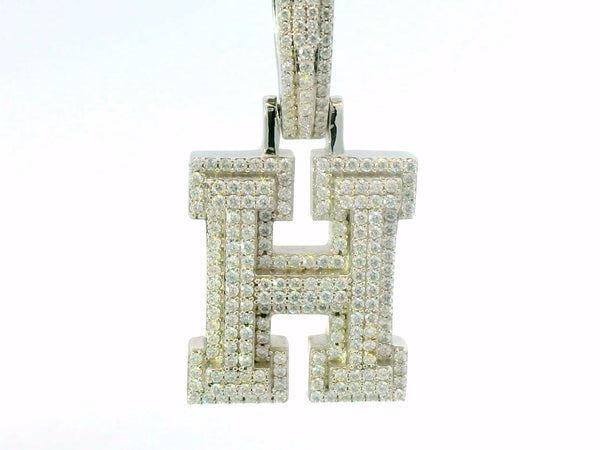 Silver labstone pen letter “ H “