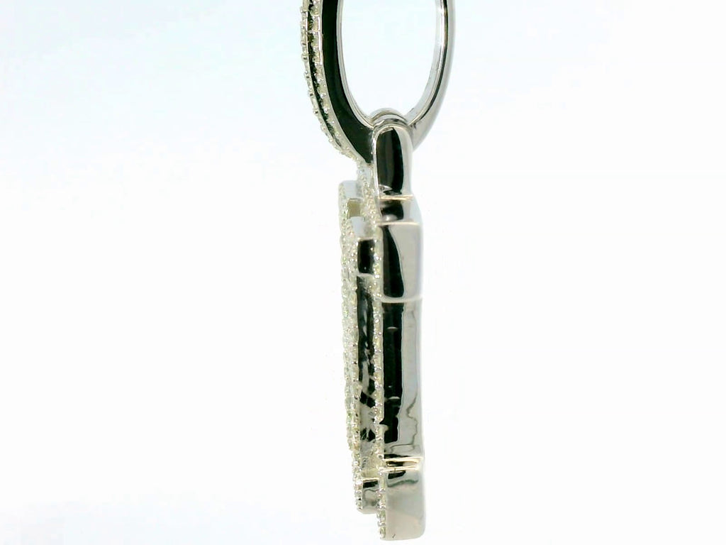 Silver labstone pen letter “ H “