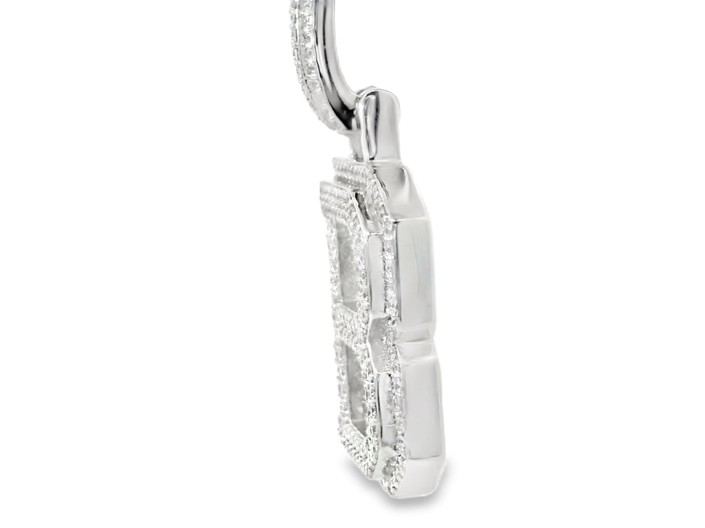 Silver labstone letter “ B “ pendant