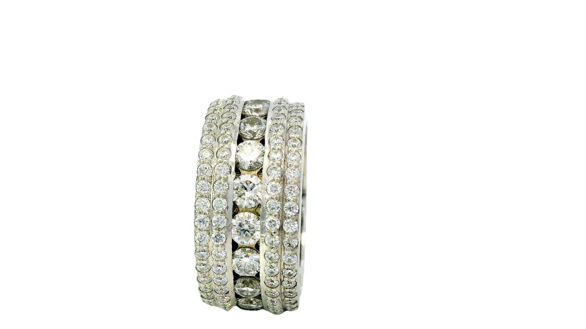 5 row diamond ring