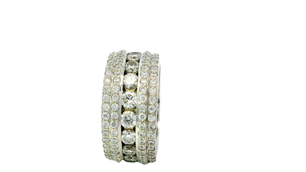 5 row diamond ring