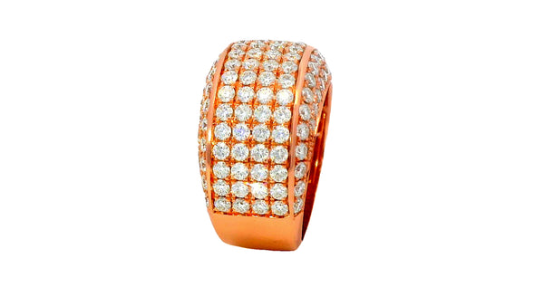 silver base- rose gold. lab stone ring