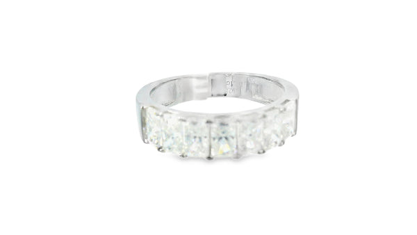 Silver labstone cluster ring