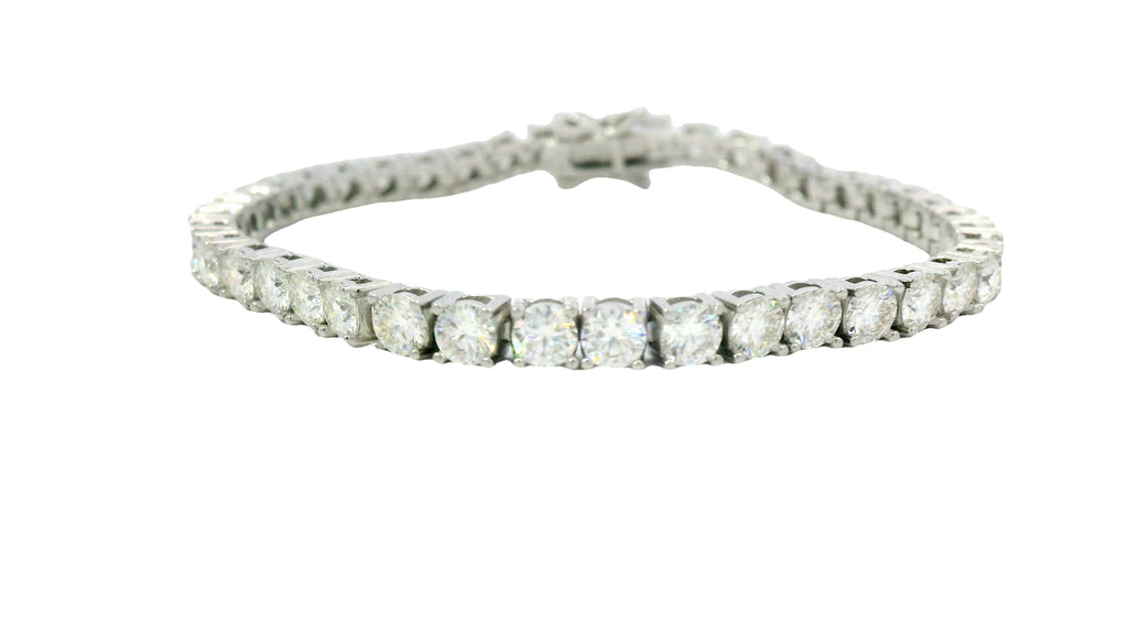 Silver lab stone tennis bracelet
