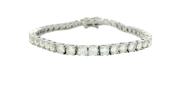 Silver lab stone tennis bracelet