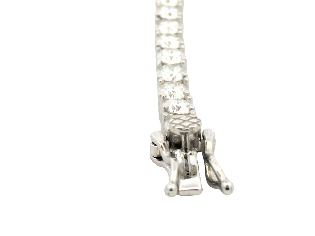 Silver lab stone tennis bracelet
