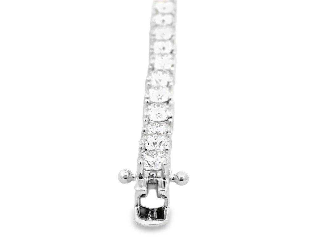 Silver lab stone tennis bracelet