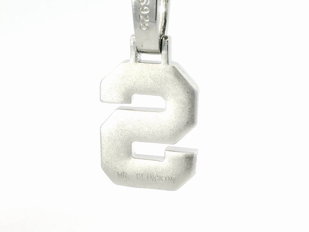 Sliver labstone letter “ S “ pendant