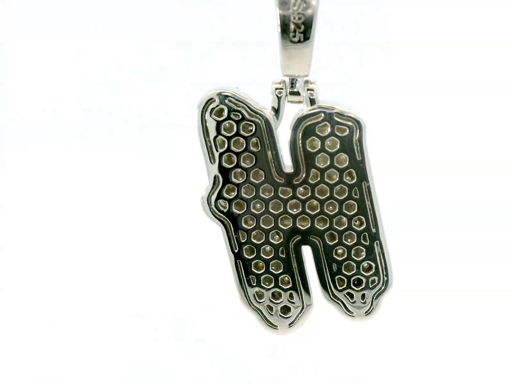 Silver Labstone Letter “ H “ pendant