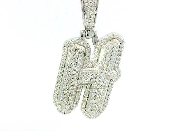 Silver Labstone Letter “ H “ pendant