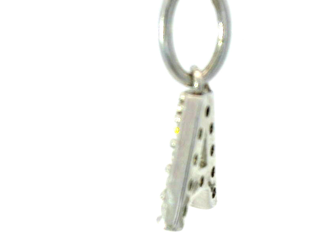Silver labstone small letter “A” pendant