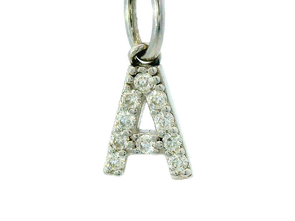 Silver labstone small letter “A” pendant