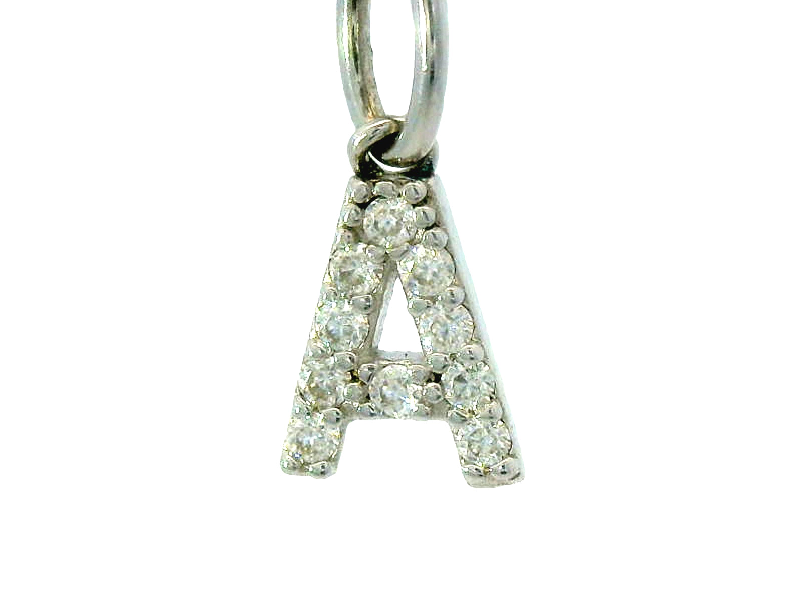 Silver labstone small letter “A” pendant