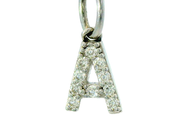 Silver labstone small letter “A” pendant