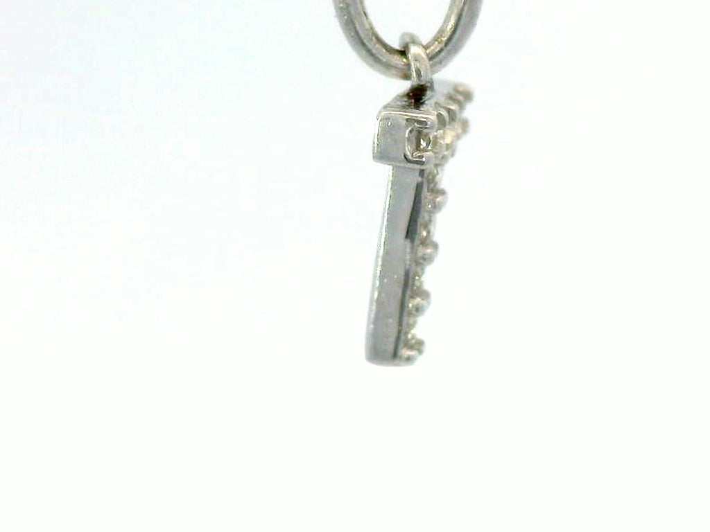 Silver labstone small letter “T” pendant
