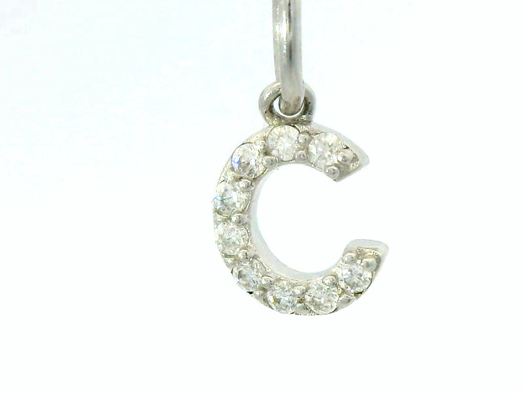 Silver labstone small letter “C”