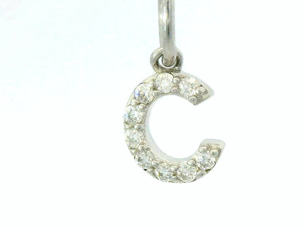 Silver labstone small letter “C”
