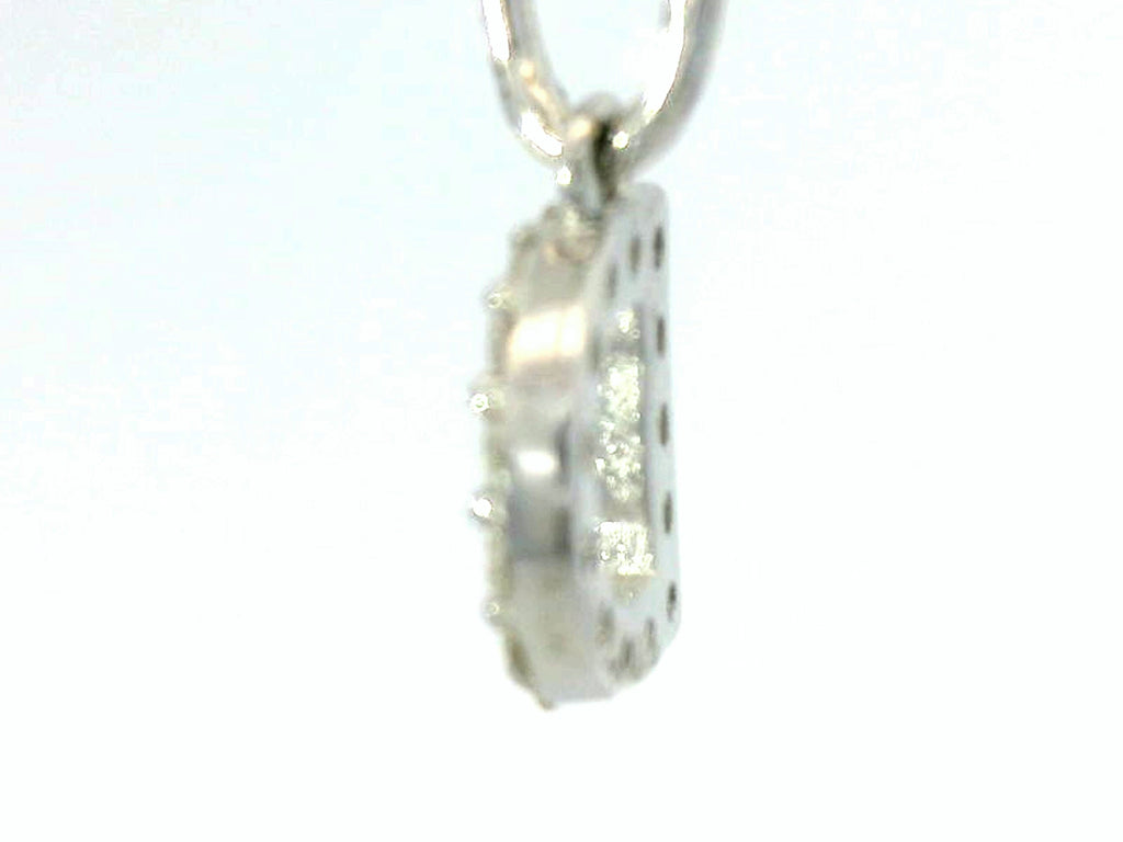Silver labstone Small letter “D” pendant