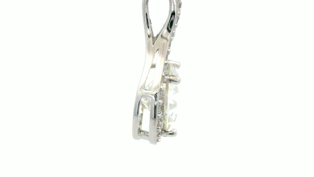 Medium silver drop pendant necklace