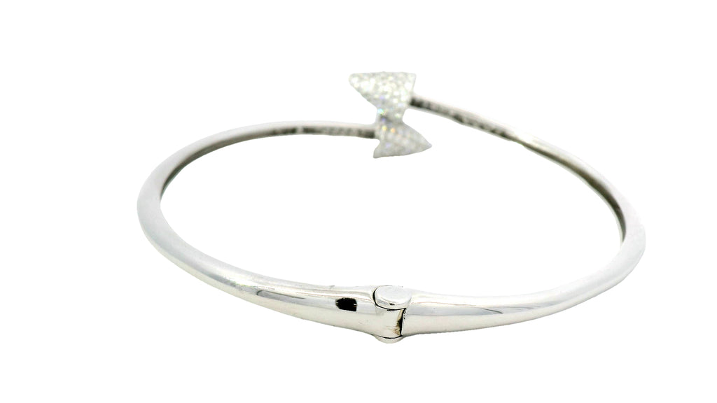 Silver arrow labstone bracelet