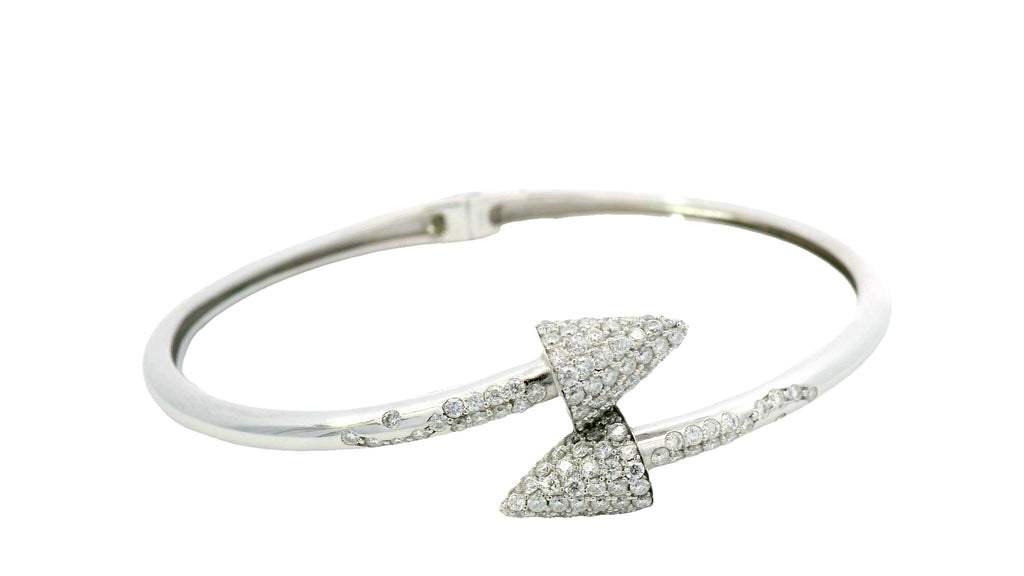 Silver arrow labstone bracelet