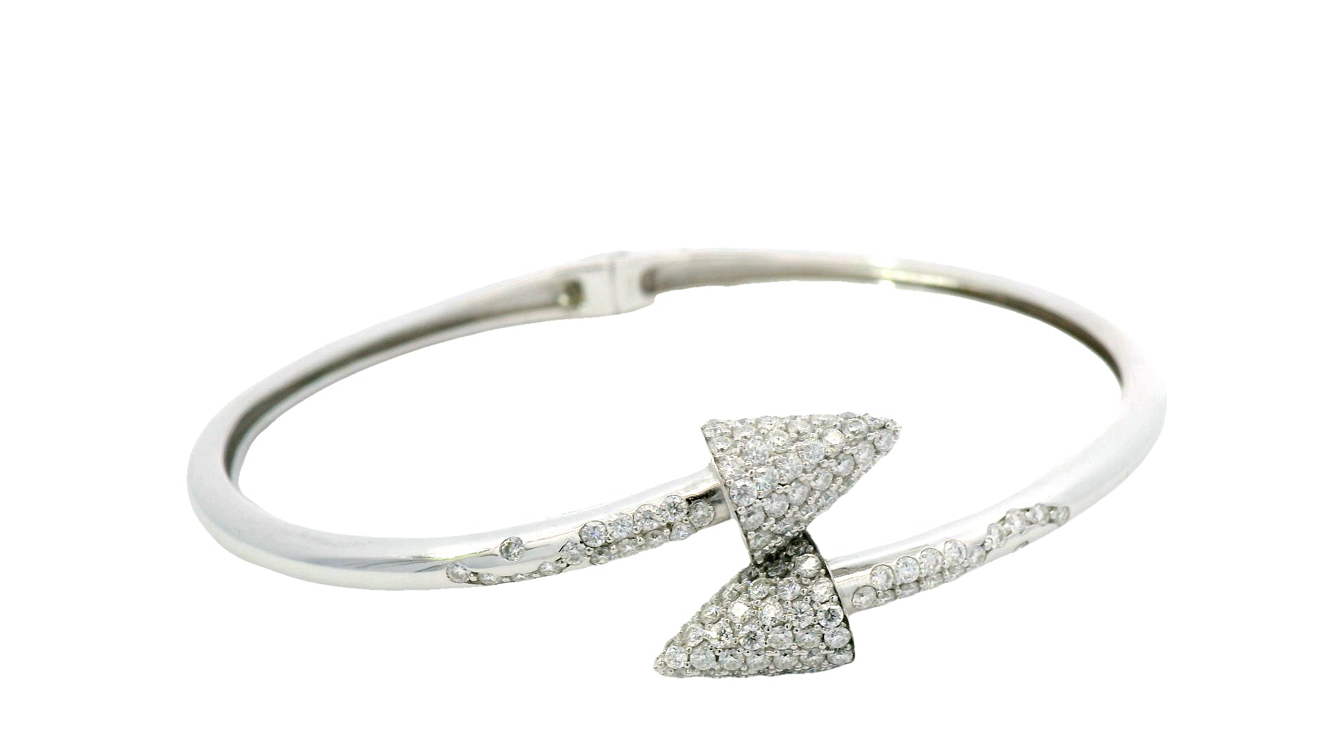Silver arrow labstone bracelet