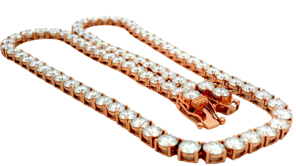3mm Rose gold lab stone tennis chain