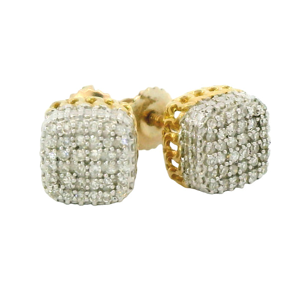 10k gold natural box earrings 1.2ct