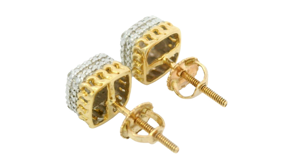 10k gold natural box earrings 1.2ct