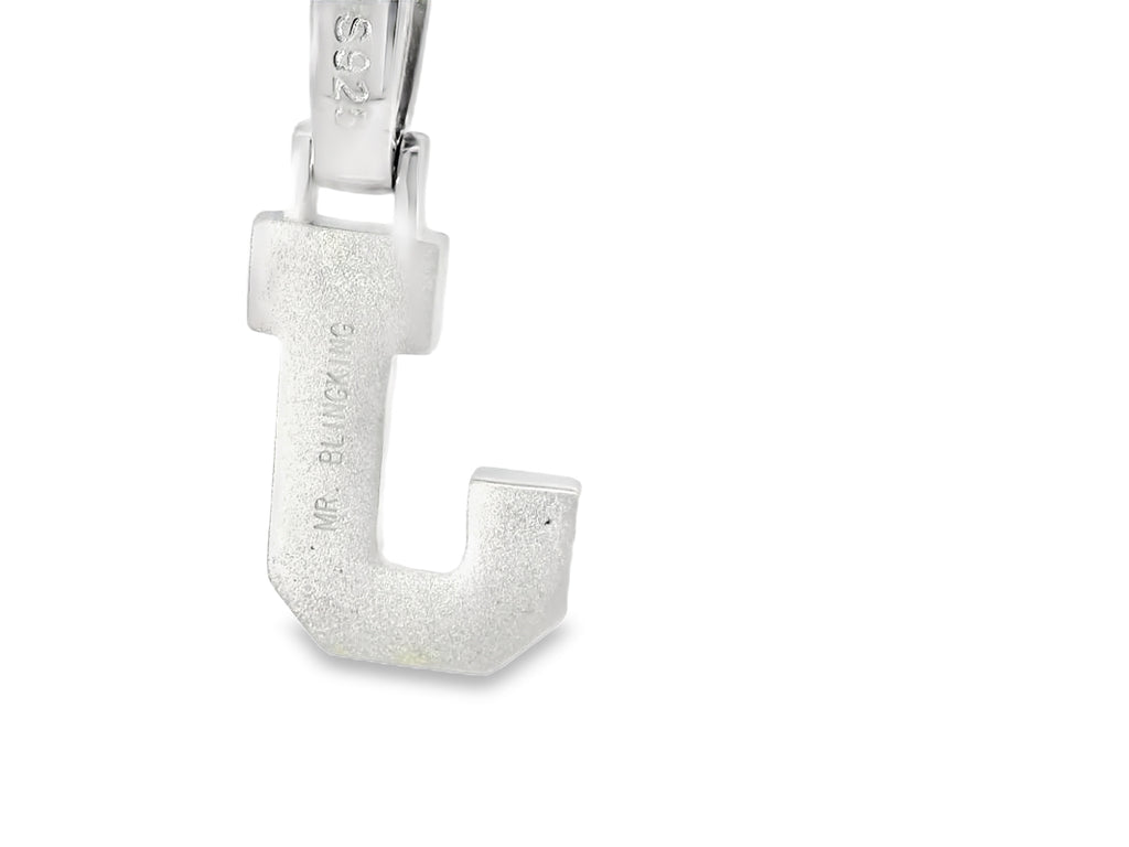 Silver labstone letter “ J “