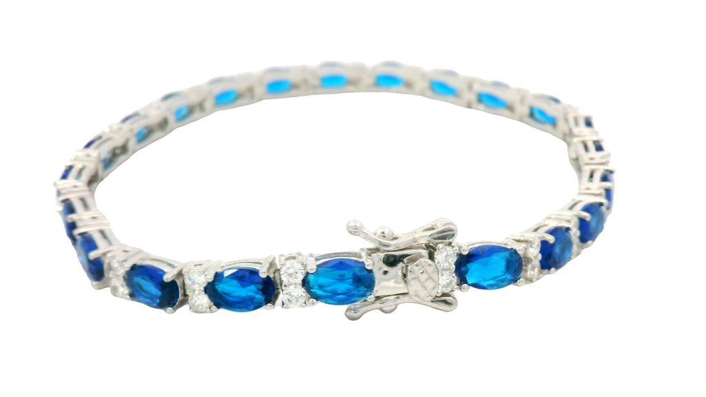 Blue and white stimulated 