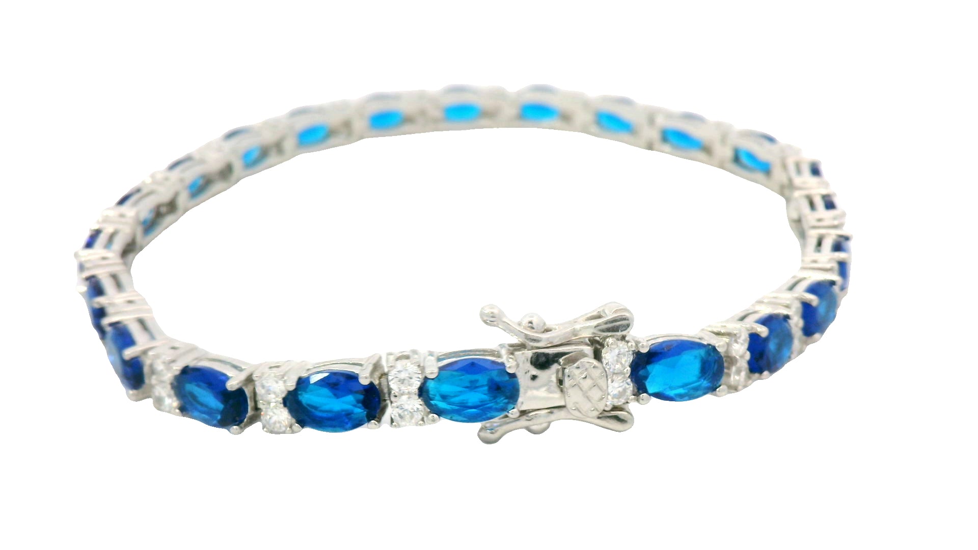 Blue and white stimulated 