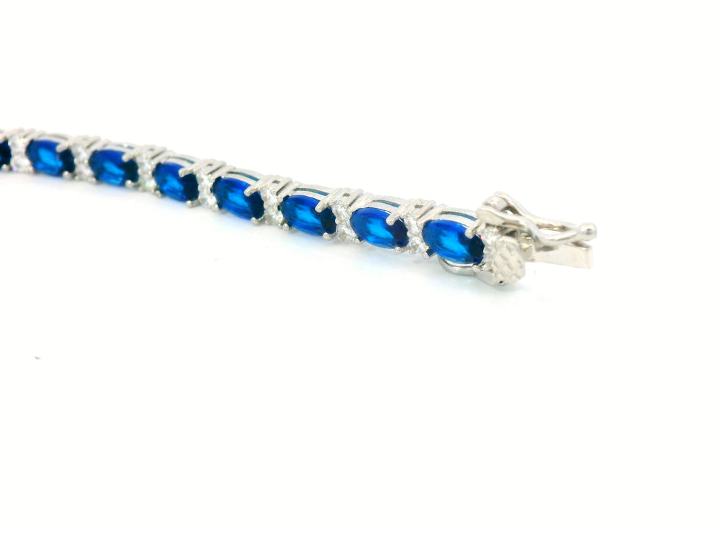 Blue and white stimulated 