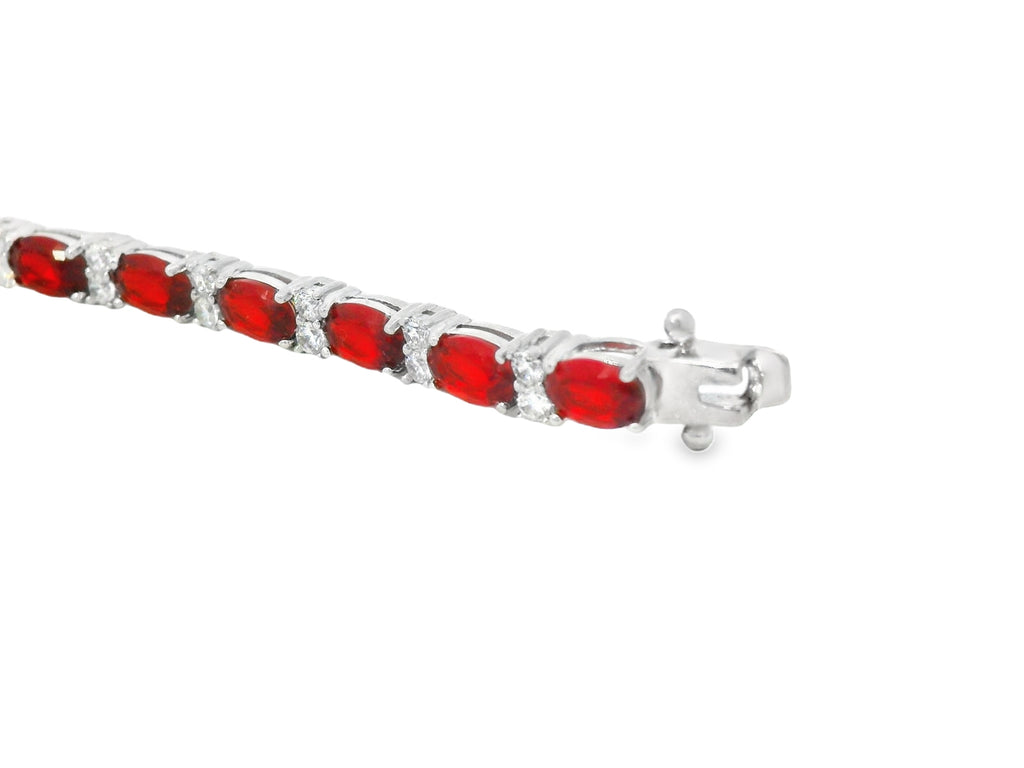 Red and white, silver stimulated 