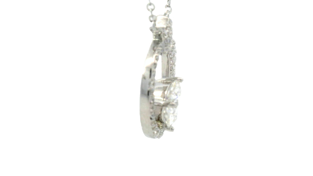 Silver Star Crescent pendant silver lab stones