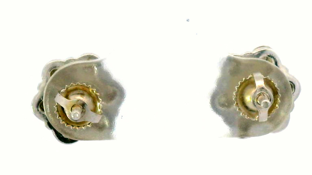 Silver flower cluster natural earrings