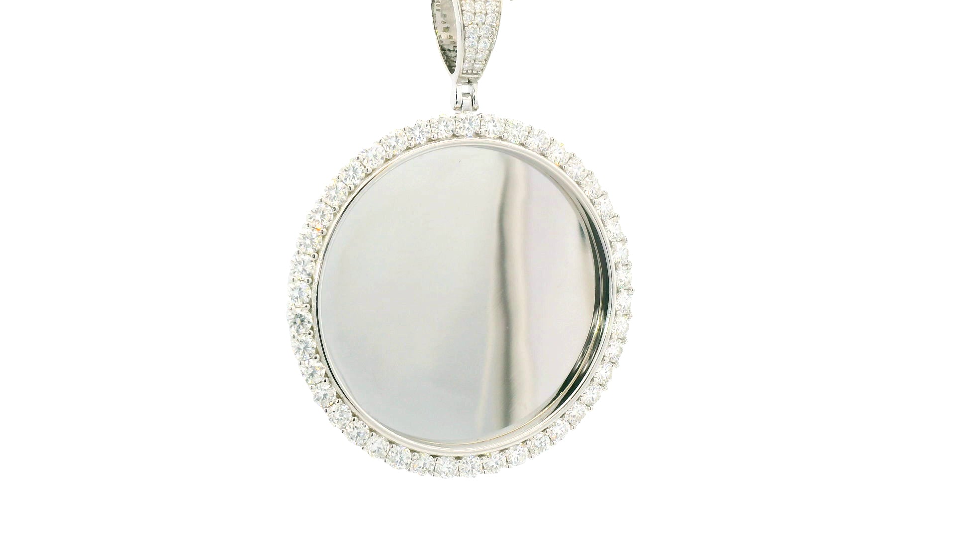 2 inch Silver labstone photo pendant