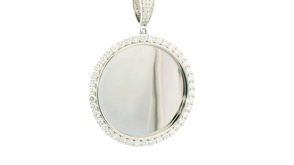 2 inch Silver labstone photo pendant