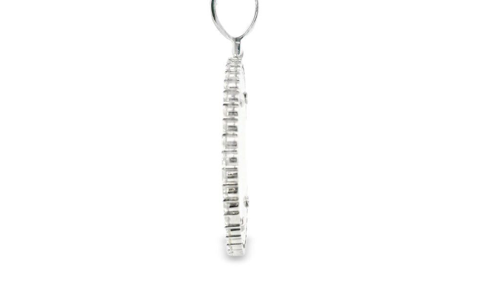 2 inch Silver labstone photo pendant