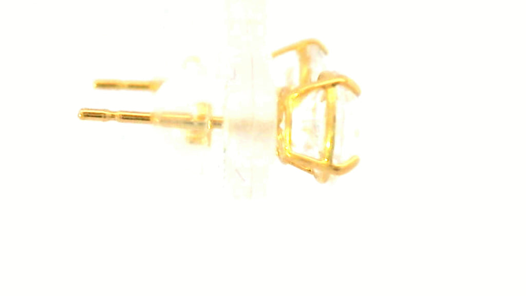 14k gold labstone stud earrings