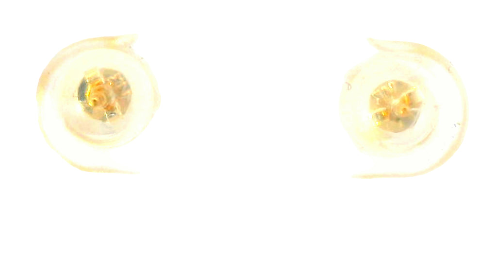 14k gold labstone stud earrings
