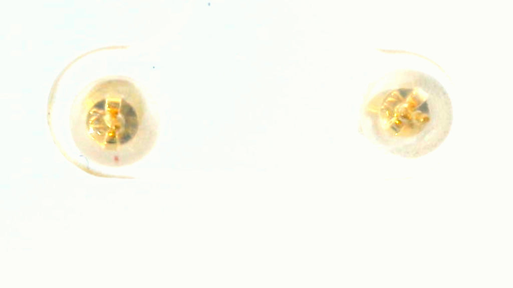 14k gold labstone stud earring